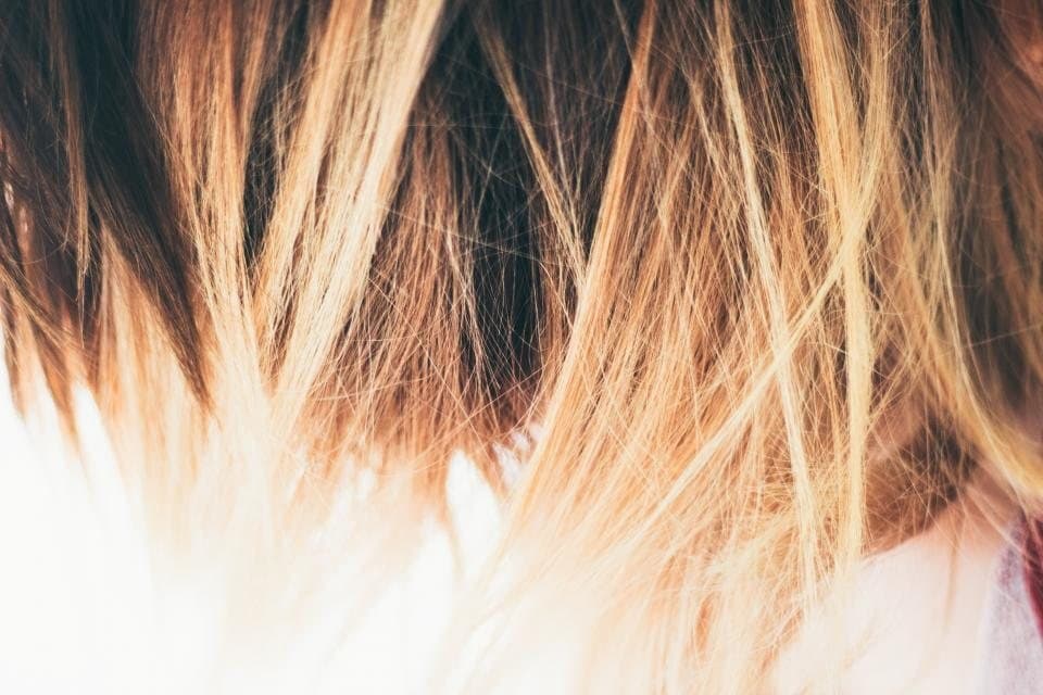 Soft blonde highlighted hair