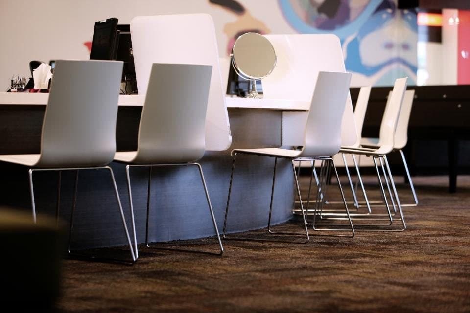 Modern salon with styling chairs